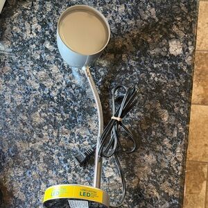 LED Gooseneck Table Lantern - Gray
